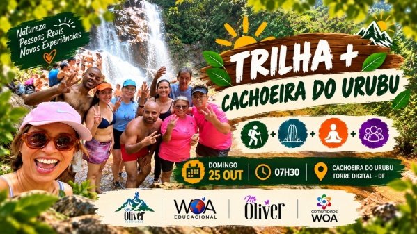 Imagem do evento  TRILHA + CACHOEIRA DO URUBU + JORNADA DE AUTOCONHECIMENTO + PICNIC POLIGLOTA