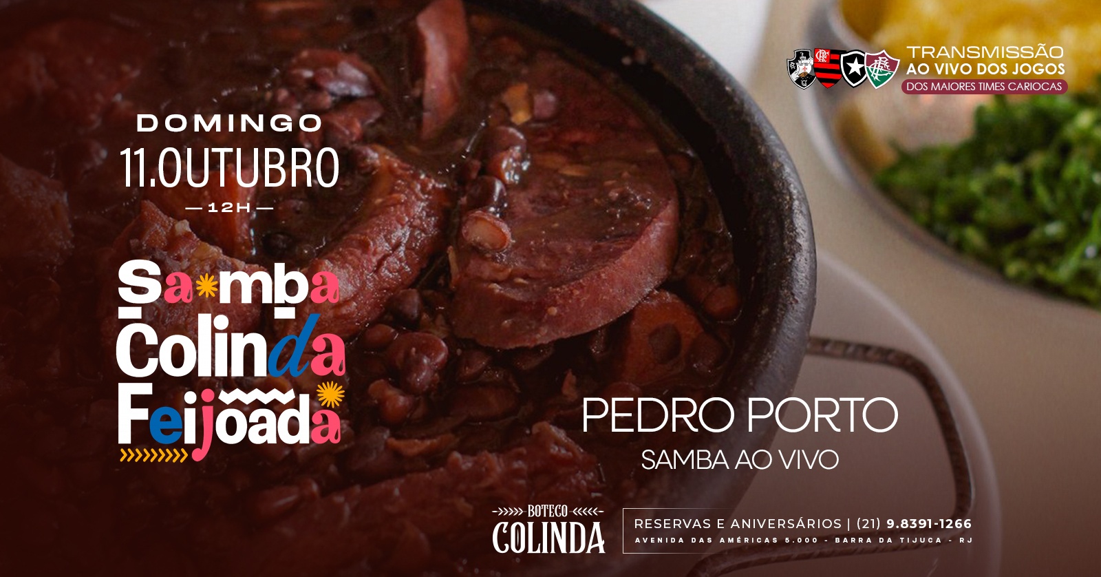 SAMBA COLINDA (11/10) com Cantor Pedro Porto