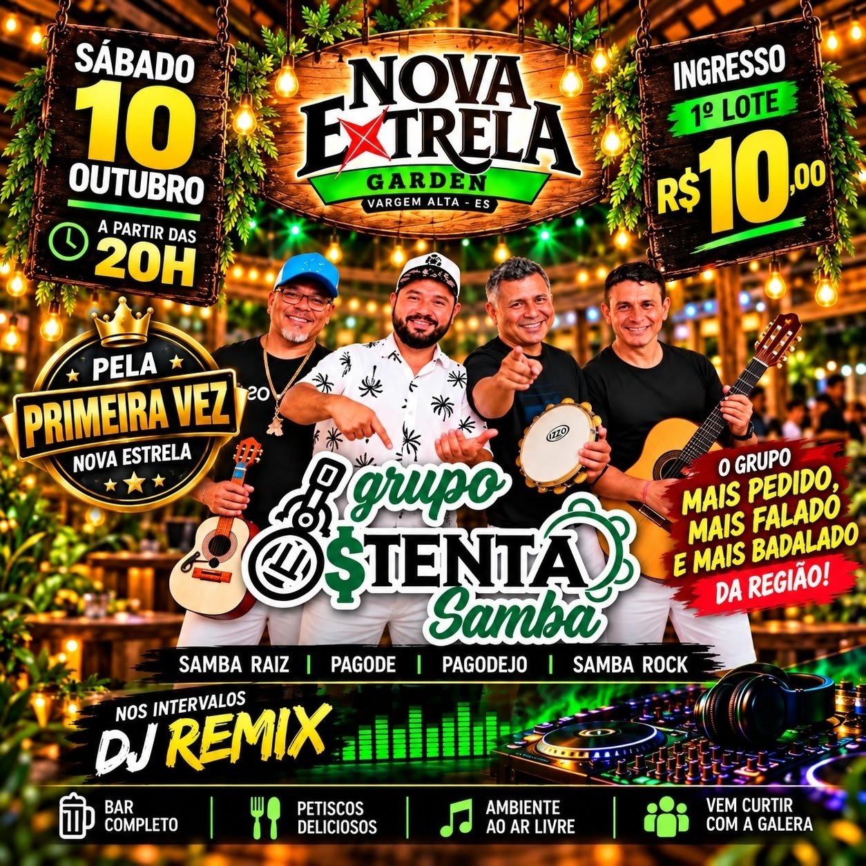 Imagem publicada pela fonte para Pagode no nova Extrela
