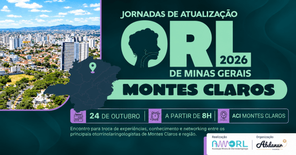 Imagem do evento Jornadas de atualização ORL de Minas Gerais 2026 - Edição Montes Claros