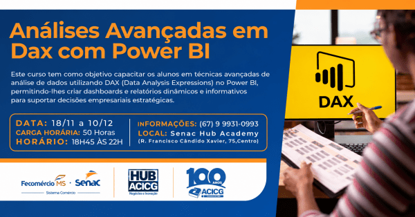 Imagem do evento Análises Avançadas em Dax com Power BI