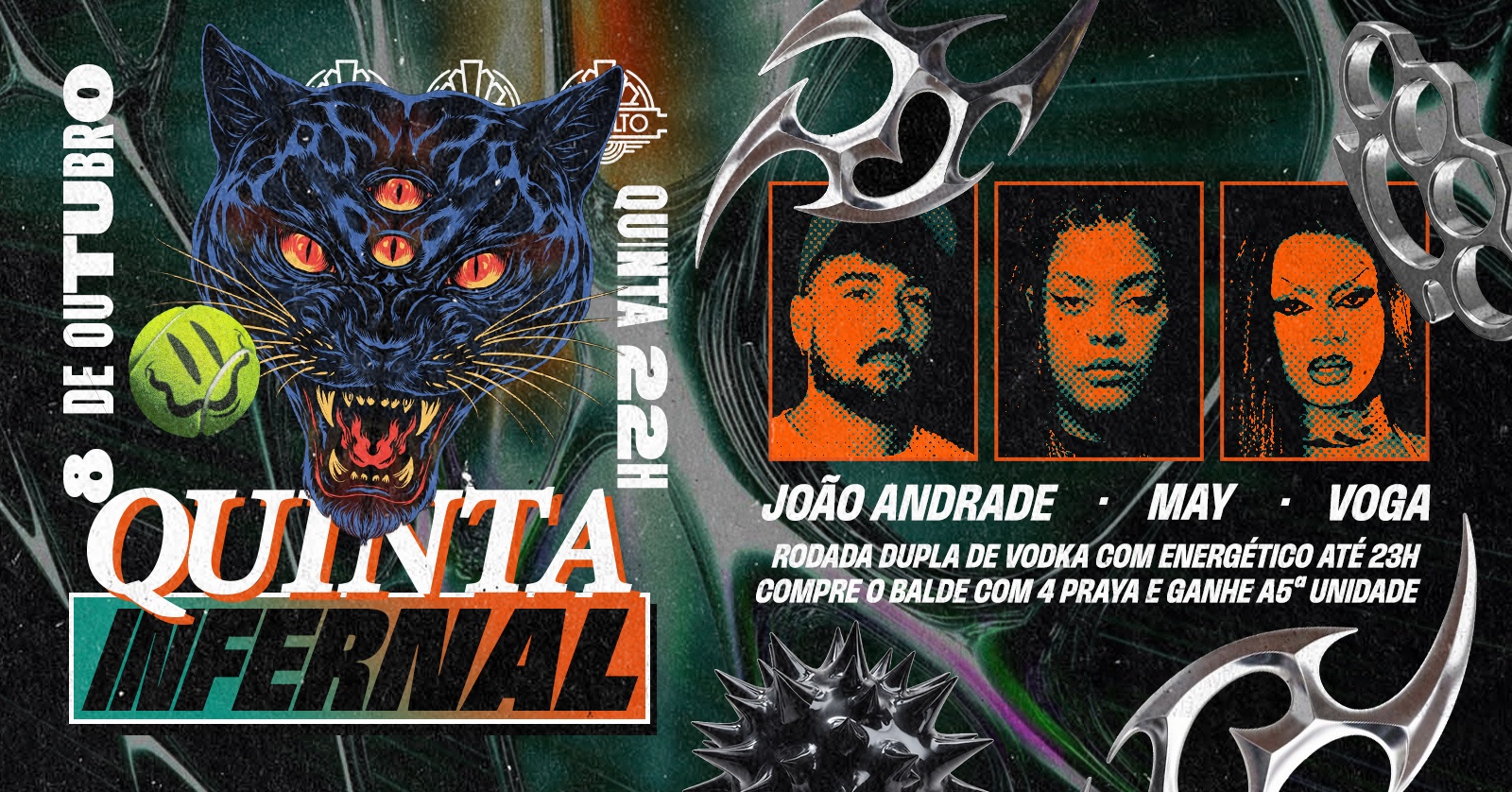 Imagem da fonte — QUINTA INFERNAL - Toda quinta No Alto!
