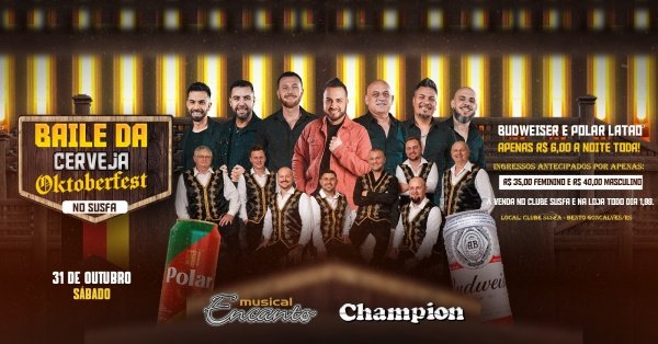 Imagem do evento BAILE DA CERVEJA- OKTOBERFEST DO SUSFA