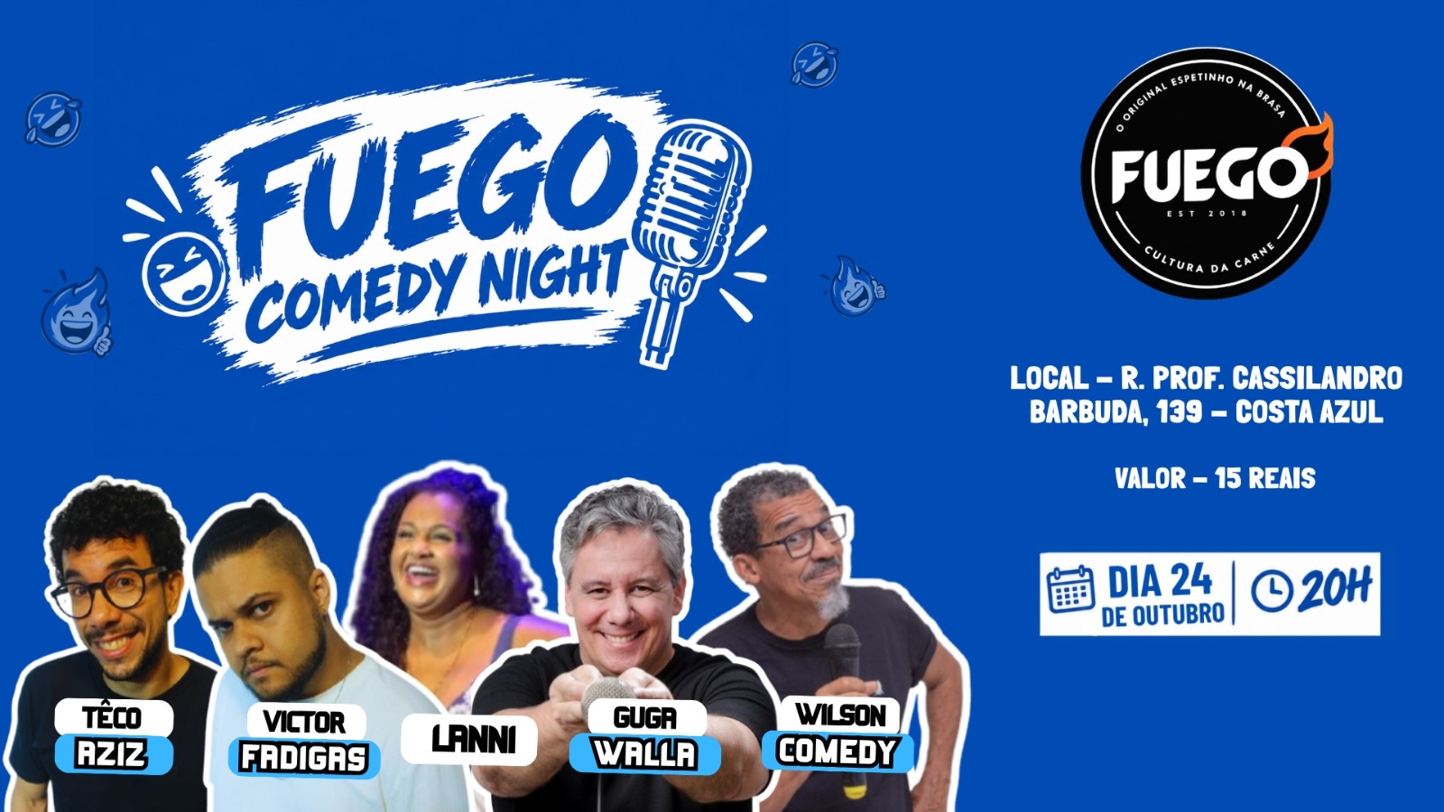 Imagem da fonte — FUEGO COMEDY NIGHT - STAND UP COMEDY