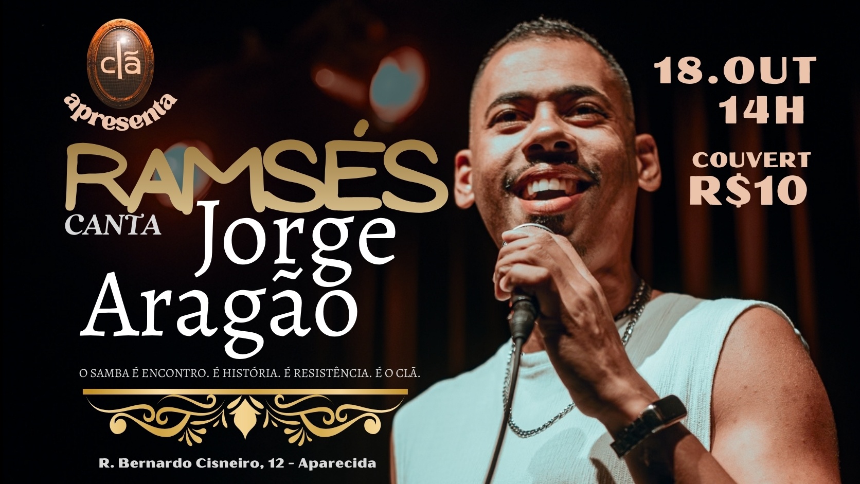 Source image — RAMSÉS CANTA JORGE ARAGÃO - UMA TARDE DE SAMBA NO CLÃ