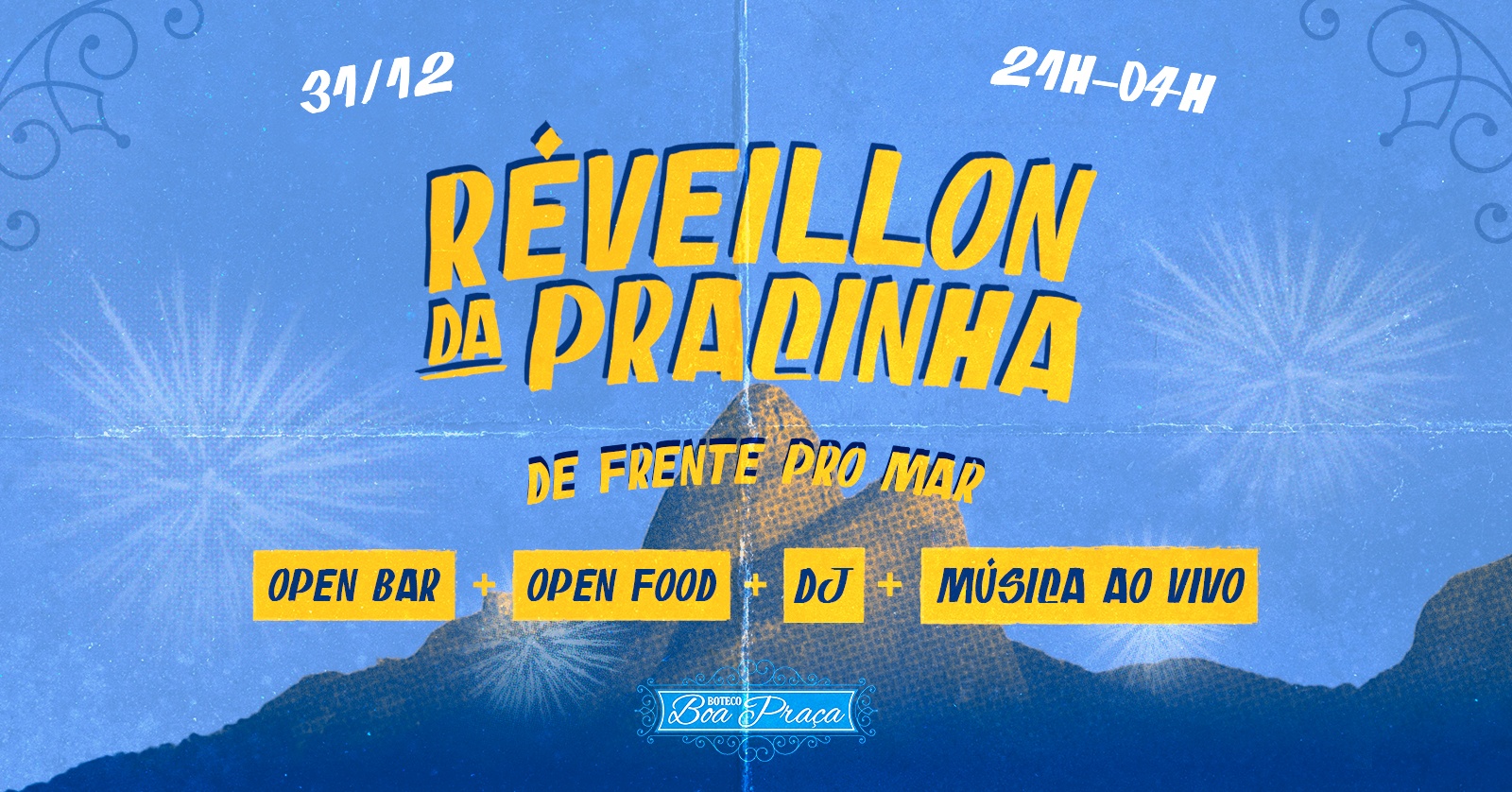 Réveillon da Pracinha Ipanema 2027 - Boteco Boa Praça Ipanema - Rio de Janeiro, RJ