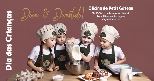 Imagem do evento Oficina de Petit Gâteau - Borelli Passeio das Águas
