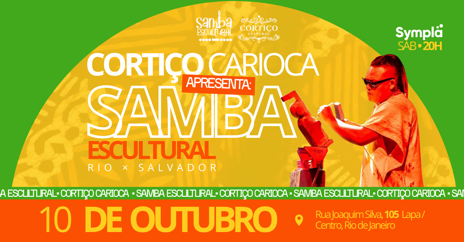 Samba Escultural - Com Sandro Sal da Terra (Conexão Rio x Salvador) - Rio de Janeiro, RJ