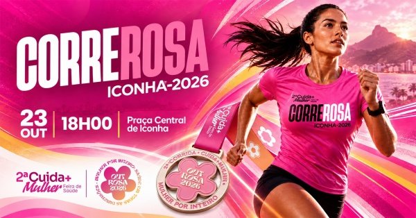Imagem do evento Corre Rosa - 2ª Corrida Cuida+ Mulher - Saúde em Todas as Dimensões