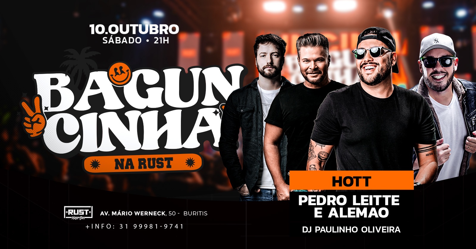 Imagem da fonte — BAGUNCINHA | RUST MUSIC BAR | 10 OUT | 21H