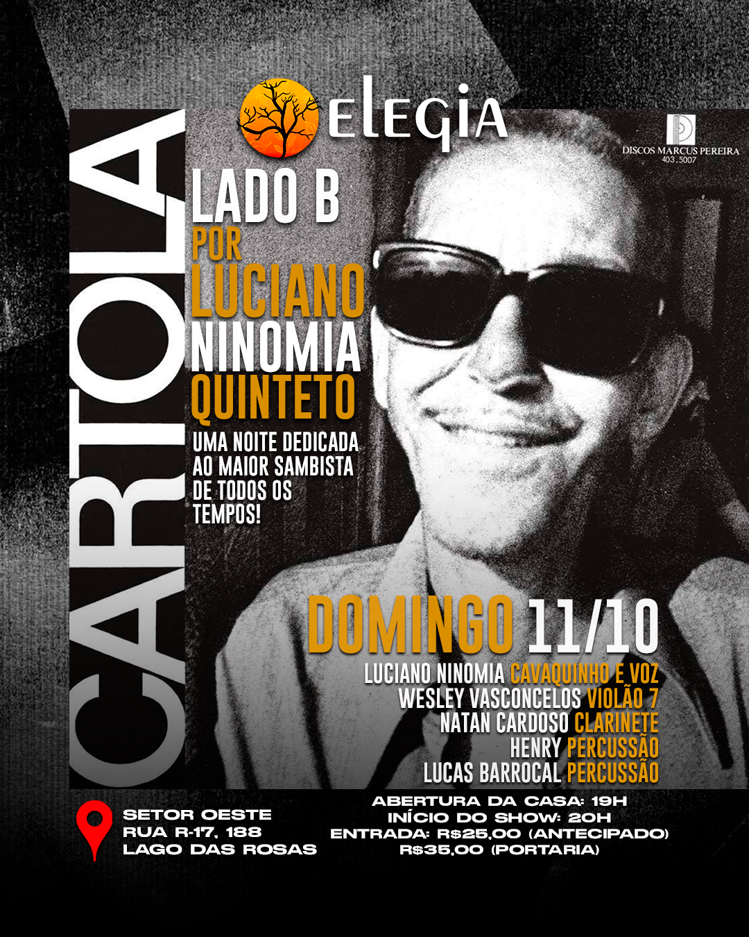 Source image — Tributo a Cartola - Elegia Café - 11/10 (Domingo)