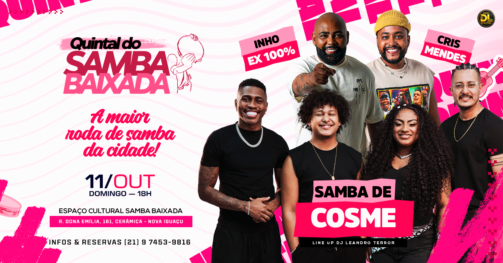 SAMBA DE COSME - CANTOR INHO - CRIS MENDES QUINTAL SAMBA BAIXADA - Nova Iguaçu, RJ