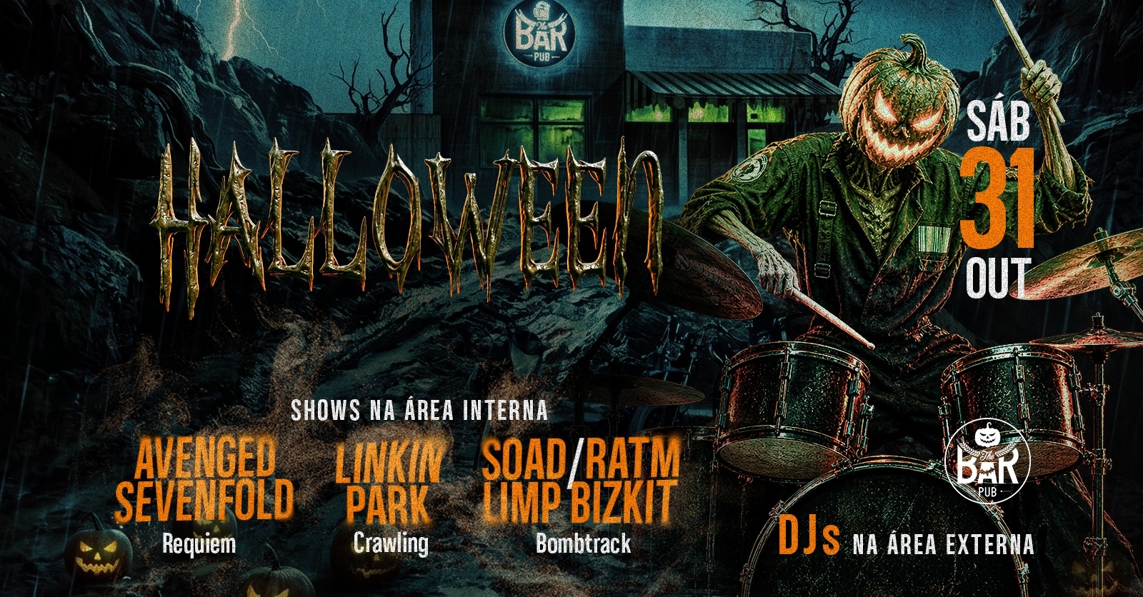Imagem da fonte — HALLOWEEN THE BAR 2026 Sábado 31/10