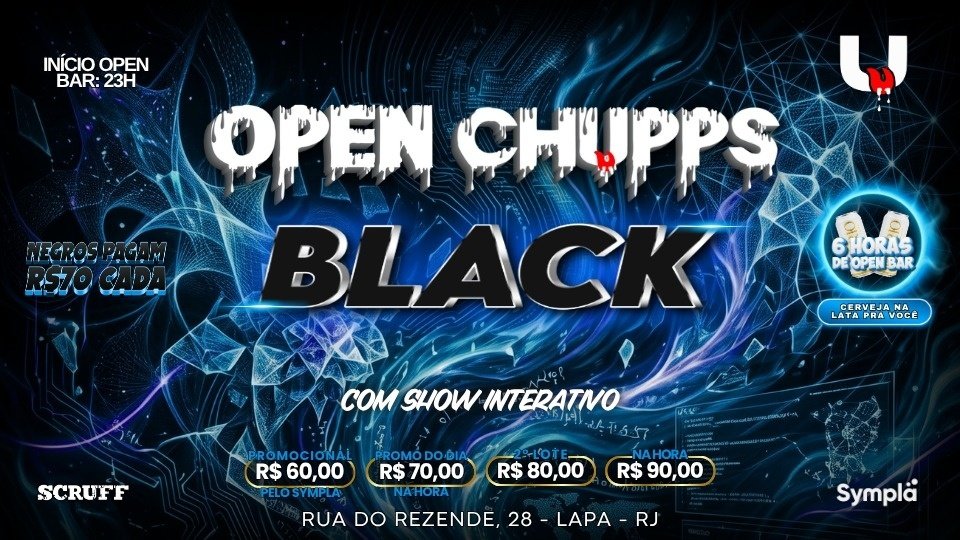 Imagem publicada pela fonte para Open Chupps Black
