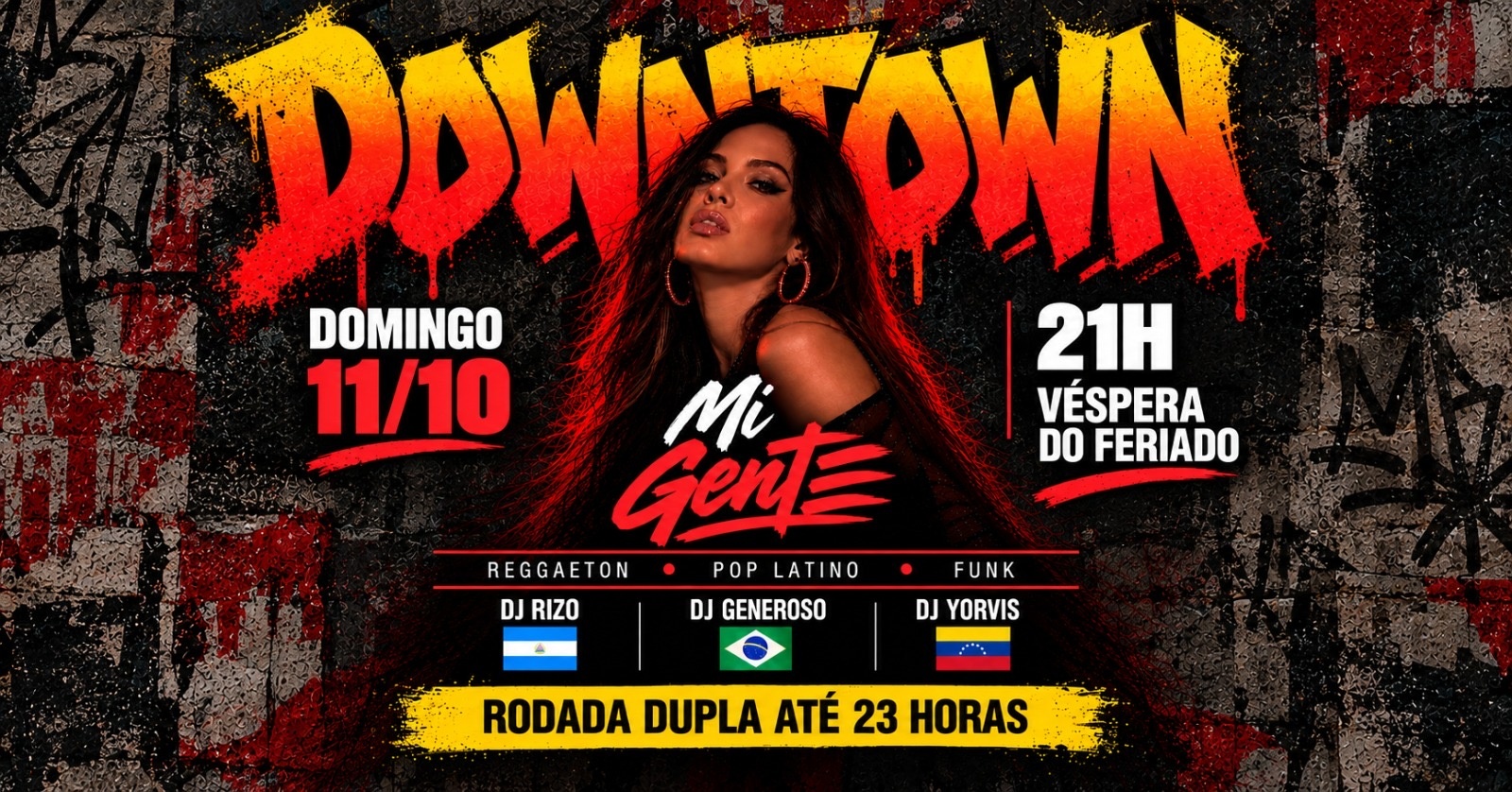 Imagen de la fuente — MI GENTE: DOWNTOWN | 11/10 DOMINGO - 21H EN LA CASA DEL PERREO