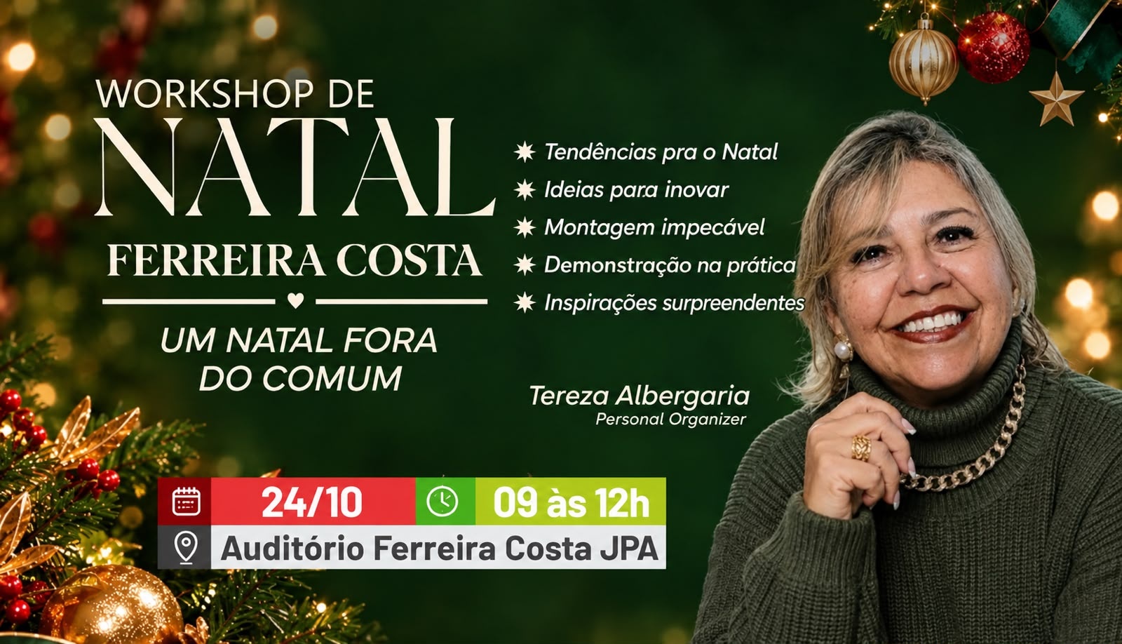 Source image — WORKSHOP DE NATAL (um natal fora do comum) COM A PERSONAL ORGANIZER TEREZA ALBERGARIA