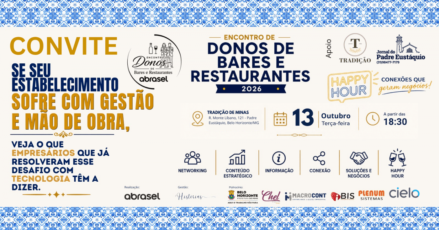 Imagem publicada pela fonte para 18º Encontro de Bares e Restaurantes Abrasel