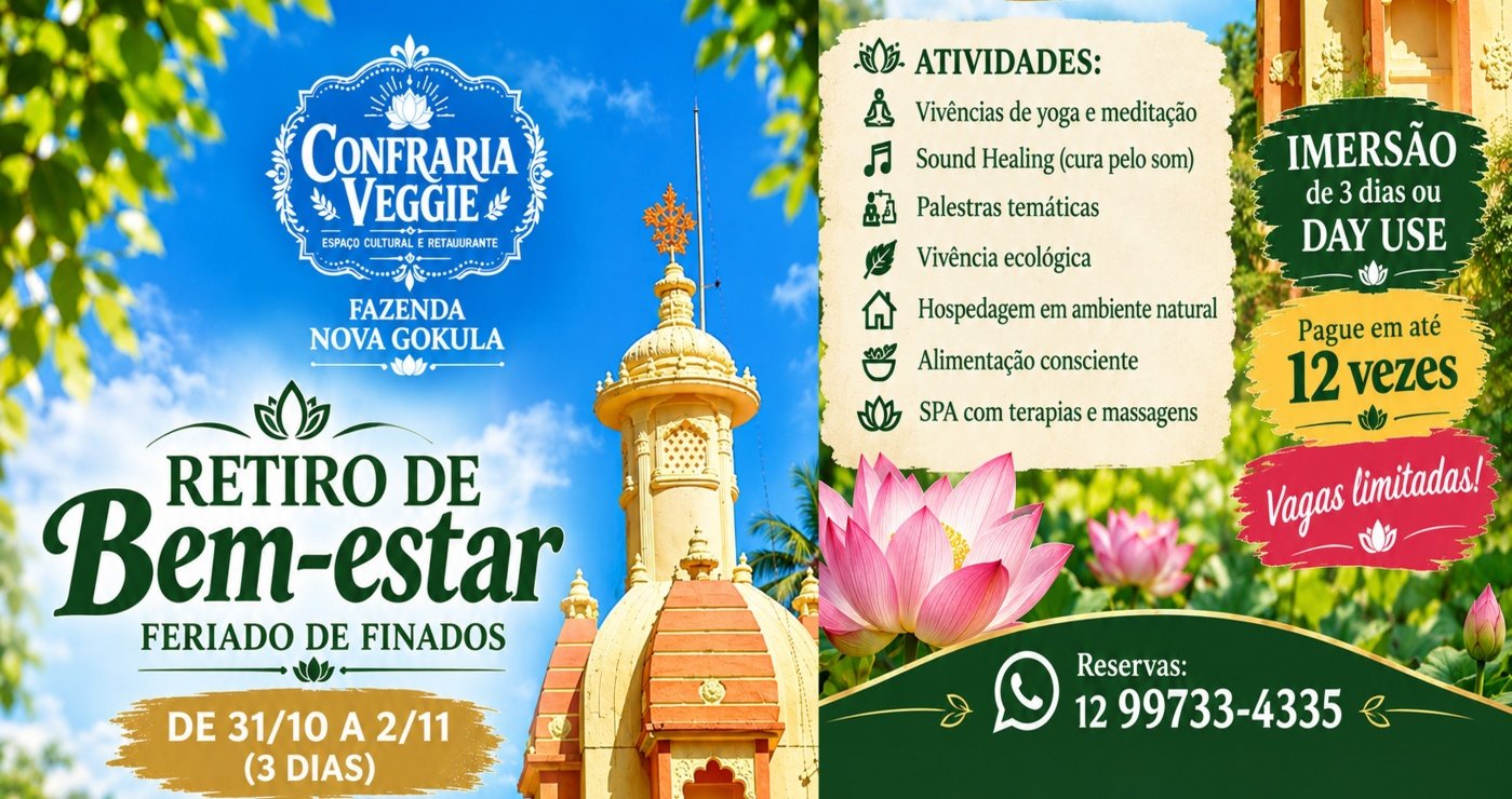 Imagem publicada pela fonte para Retiro de Bem-Estar no Feriado de Finados