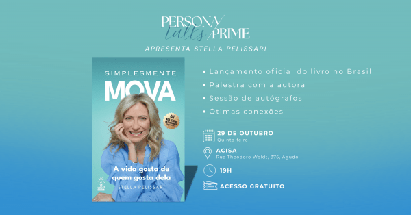 Imagem do evento PERSONA PRIME TALKS - APRESENTA STELLA PELISSARI