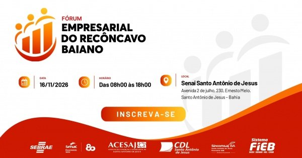 Imagem do evento I FÓRUM EMPRESARIAL DO RECÔNCAVO BAIANO EM SANTO ANTÔNIO DE JESUS