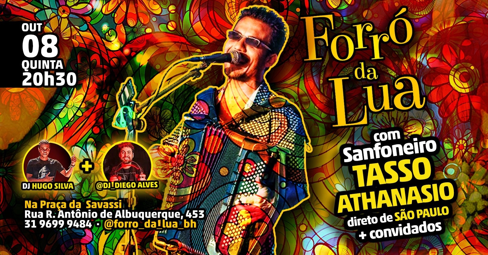 Source image — Forró da Lua na Savassi dia 08 de outubro Quinta ás 20:30 H Show com: Tasso Athanasio e Convidados