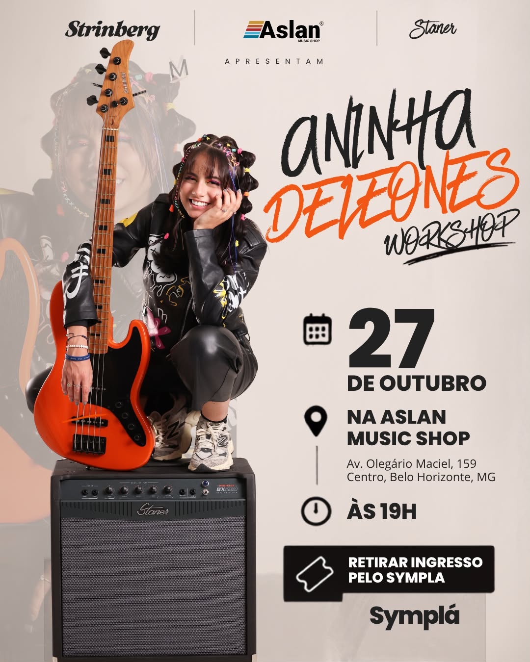 Source image — Workshop com Aninha Deleones | 1kg de alimento não perecível = 1 ingresso