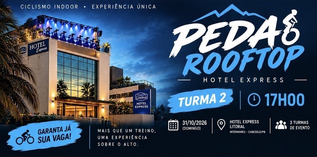 PEDAL ROOFTOP - CYCLING INDOOR NAS ALTURAS - TURMA 17:00