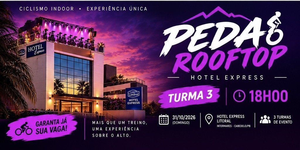 PEDAL ROOFTOP - CYCLING INDOOR NAS ALTURAS - TURMA 18:00