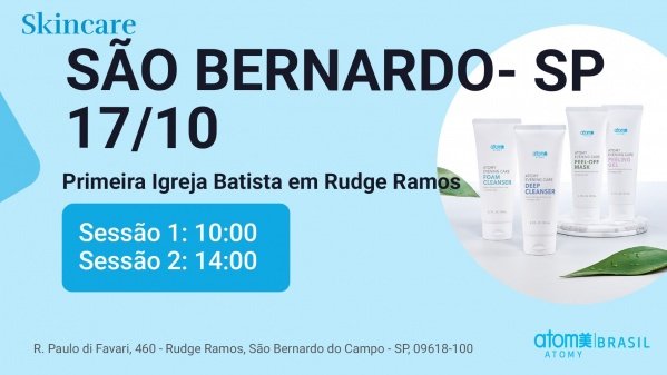 Imagem do evento Skincare de produtos coreanos - São Bernardo do Campo / SP - 17/10/2026