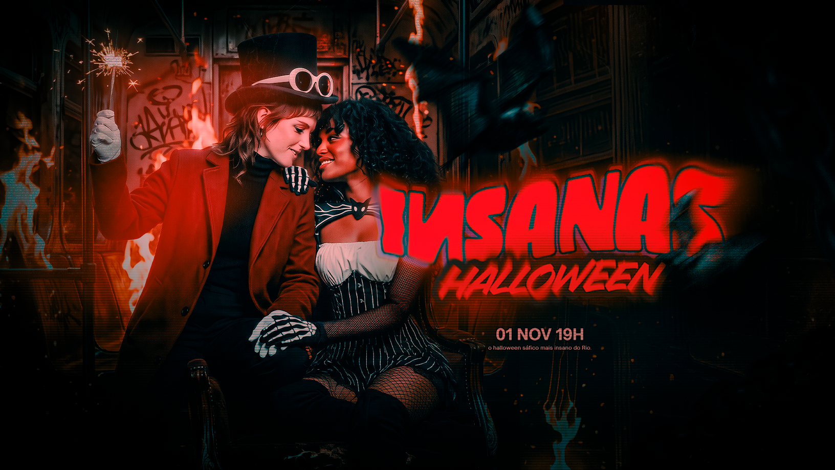Imagem da fonte — Insanas halloween | Evento sáfico RJ | Lapa