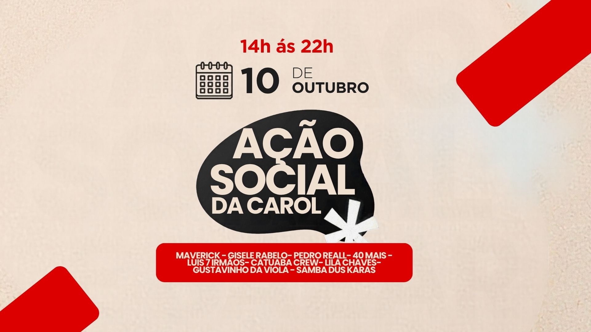 AÇÃO SOCIAL DA CAROL- Evento beneficente