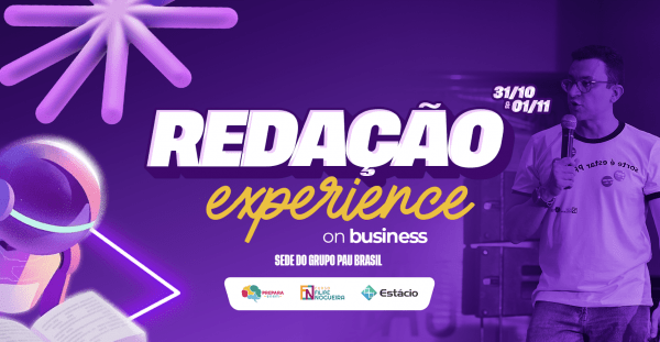 Imagem do evento Redação Experience 2026, com Filipe Nogueira