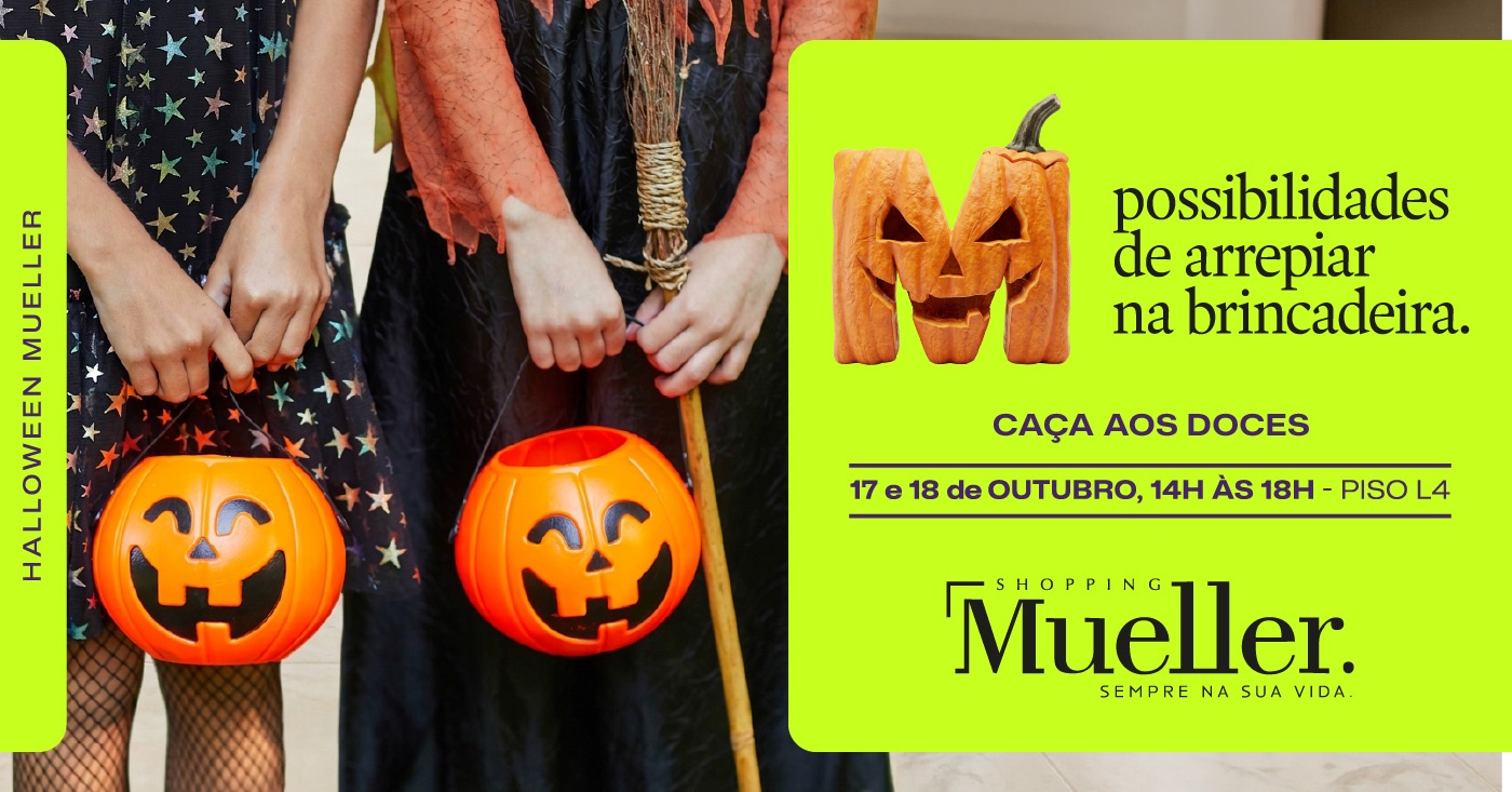 Halloween Mueller 2026 | Caça aos Doces