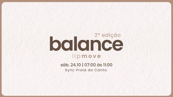 Imagem do evento Balance lipmove