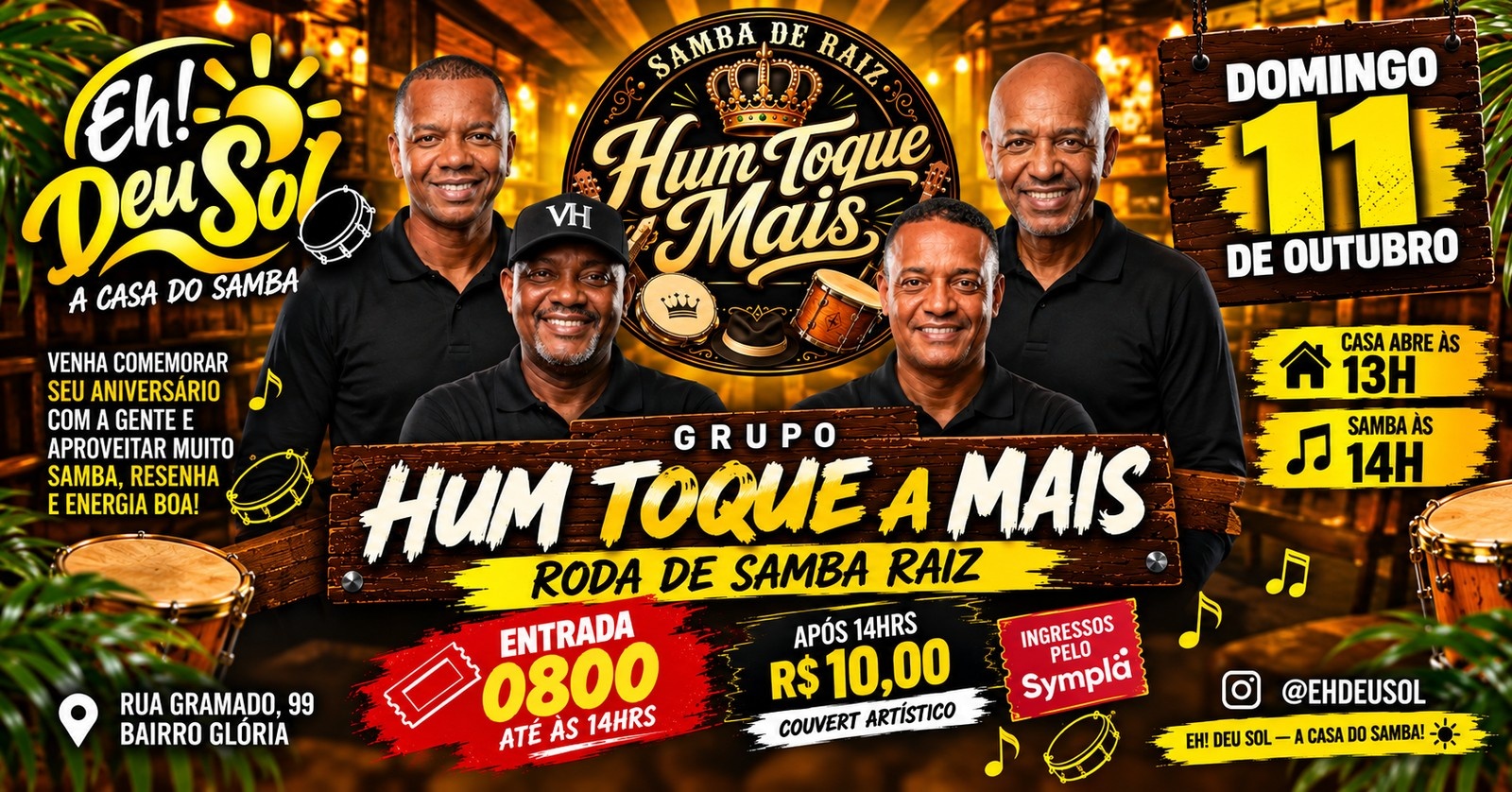 Imagem da fonte — RODA DE SAMBA RAIZ NO EH! DEU SOL GRUPO HUM TOQUE A MAIS