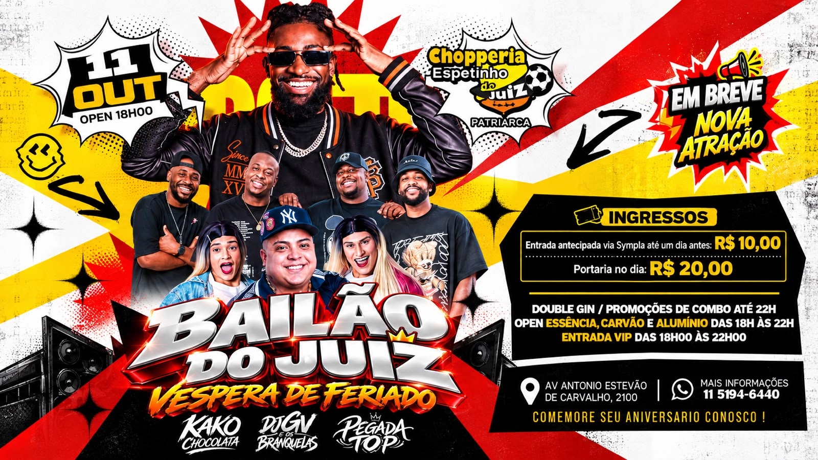 Afbeelding van de bron — BAILÃO DO JUIZ: ESPECIAL VESPERA DE FERIADO | 11/10 - DOM/VÉSPERA