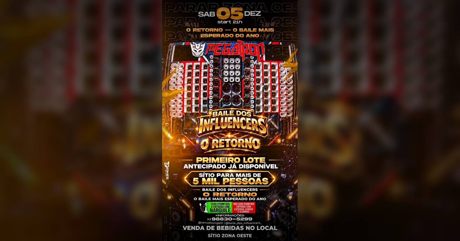 BAILE DOS INFLUENCERS - PAREDÃO MEGATRON - Itapevi, SP