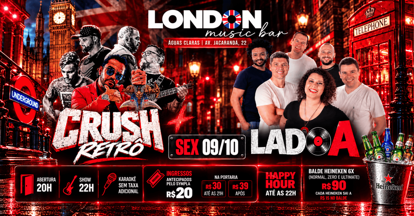 Source image — SEXTA 09/10 | POP ROCK + FLASHBACK Bandas: Crush Retrô + Lado A @bandacrushretro @bandaladoa
