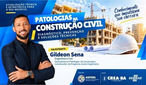 Imagem do evento Patologias na Construção Civil: Diagnóstico, Prevenção e Soluções Técnicas.