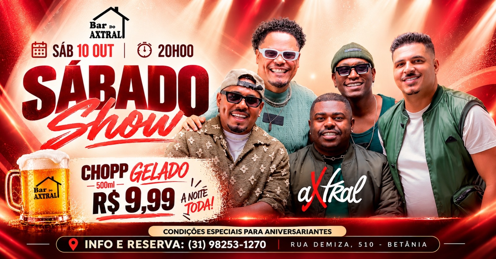 Imagem da fonte — Sábado Show Bar do AXTRAL