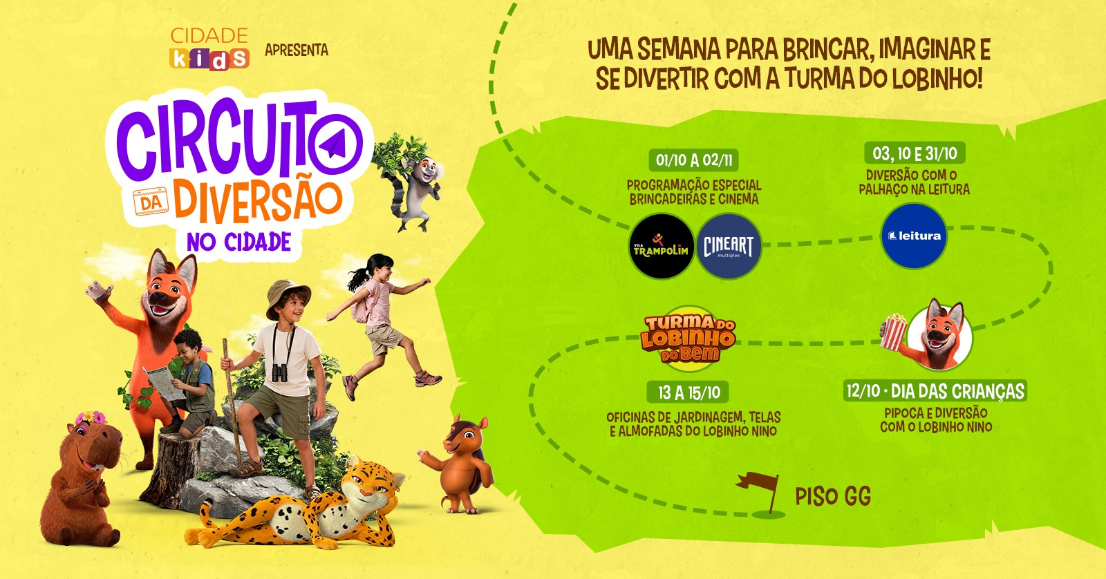 Imagen de la fuente — Circuito da Diversão no Cidade | Oficininhas da Turma do Lobinho