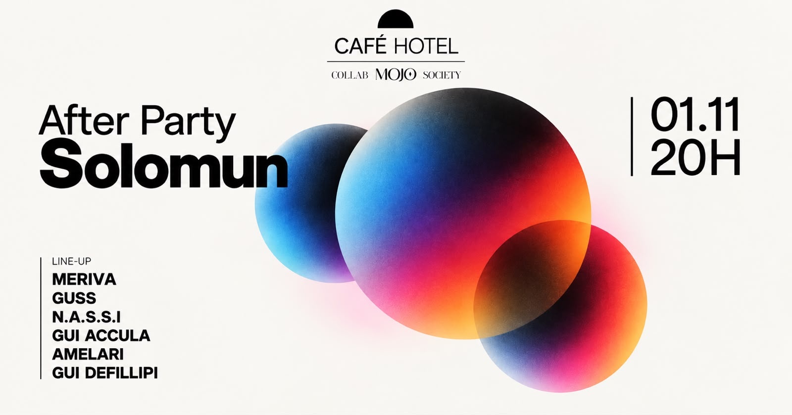 AFTER PARTY SOLOMUN no Café Hotel | 01.11 - São Paulo, SP