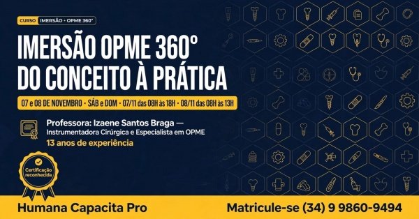 Imagem do evento 2ª IMERSÃO OPME 360º  DO CONCEITO À PRÁTICA