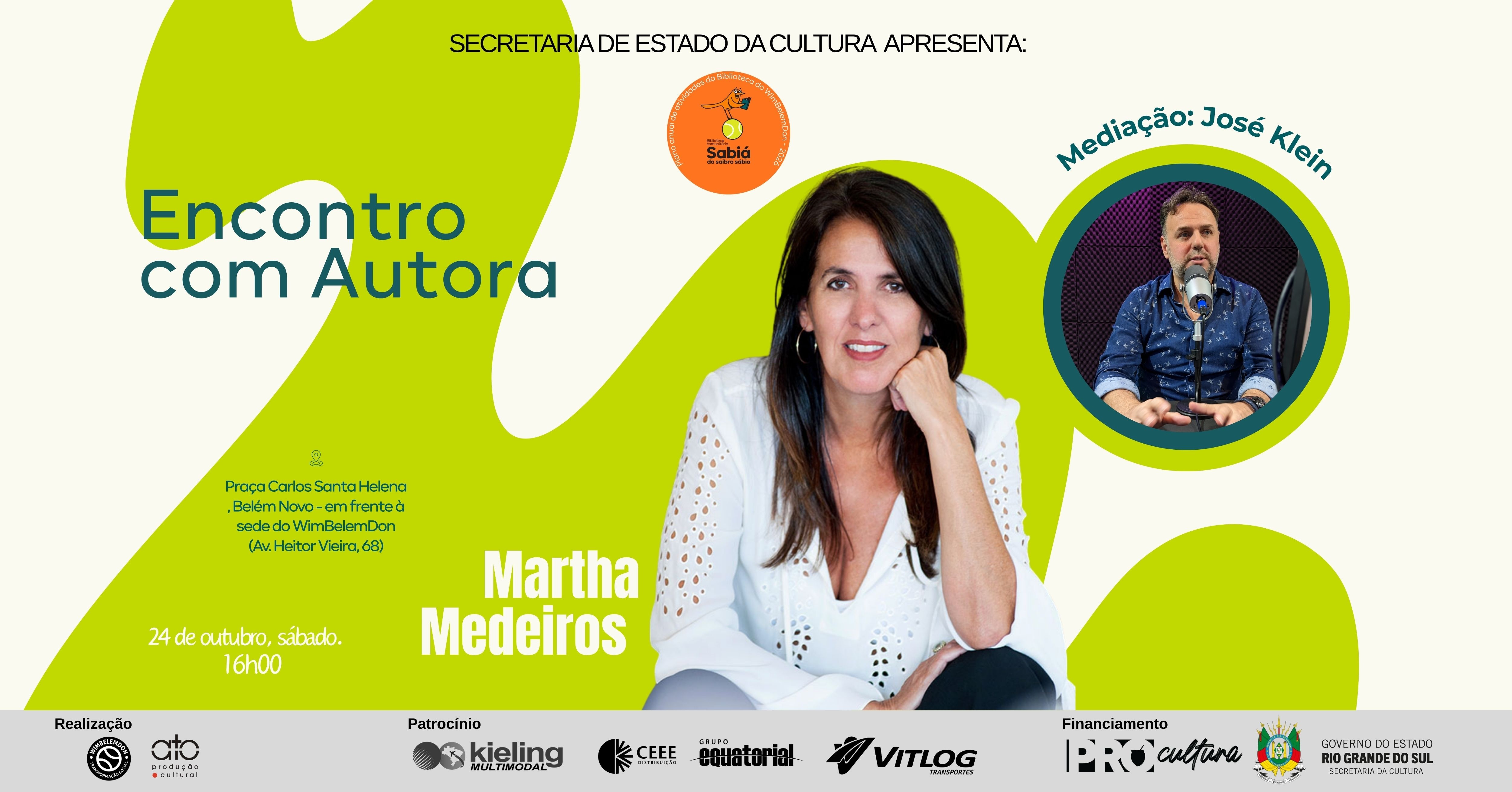 Source image — Encontro com a Autora | Martha Medeiros e mediação de José Klein