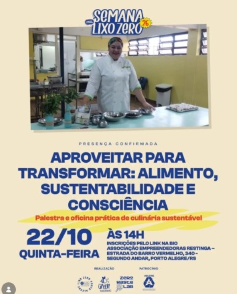 Imagem da fonte — Semana do lixo zero: Palestra e oficina prática de culinária