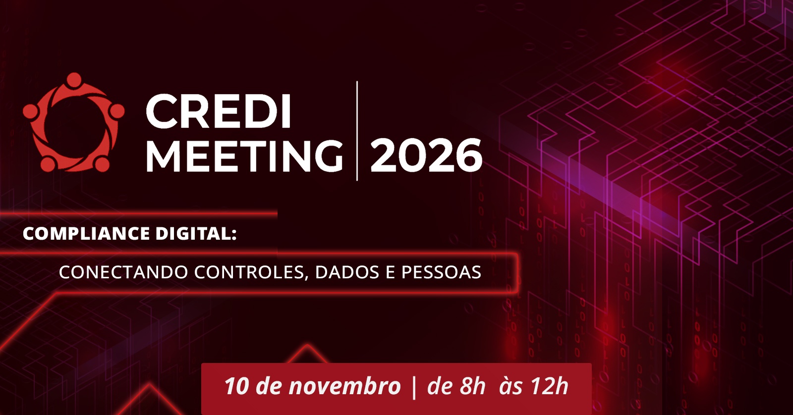 Capa de CrediMeeting 2026 - Compliance digital: Conectando Controles, Dados e Pessoas