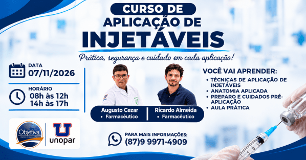 Imagem do evento CURSO APLICAÇÃO DE INJETAVEIS