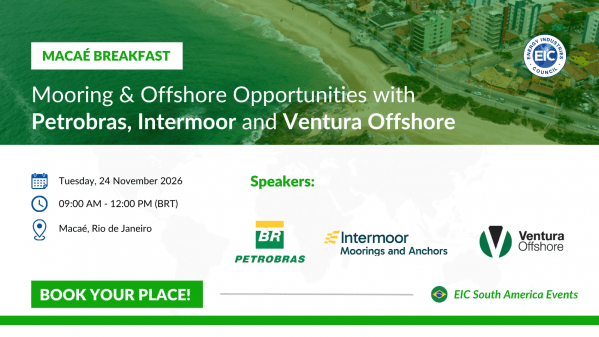 Imagem do evento Macaé Breakfast: Mooring & Offshore Opportunities with Petrobras, Intermoor and Ventura Offshore