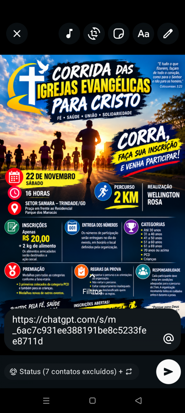 Imagem do evento Corrida igreja evangélica trindade