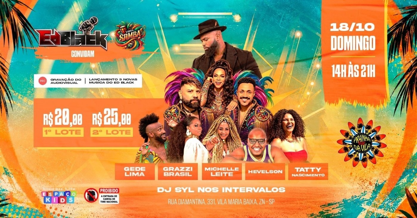 Source image — Gravação do Audiovisual do Ed Black no Prainha da Vila!!! (18/10)